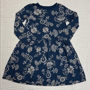 Tea Collection Navy and Cream Floral Dress